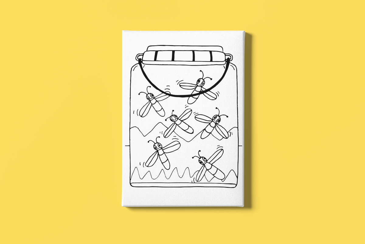 Summer Fun Pre-Printed Canvas
