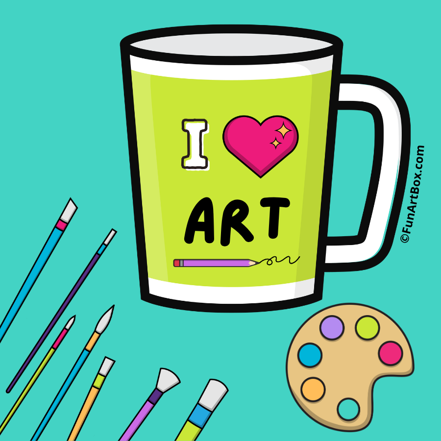 I Love Art Sticker