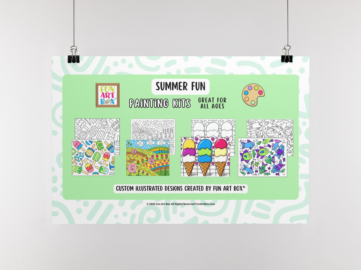 Summer Fun Pre-Printed Canvas