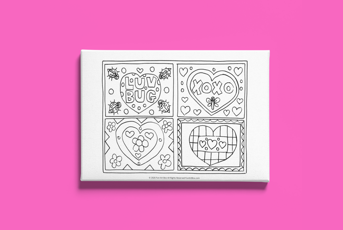 Valentine’s Day Pre-Printed Canvas