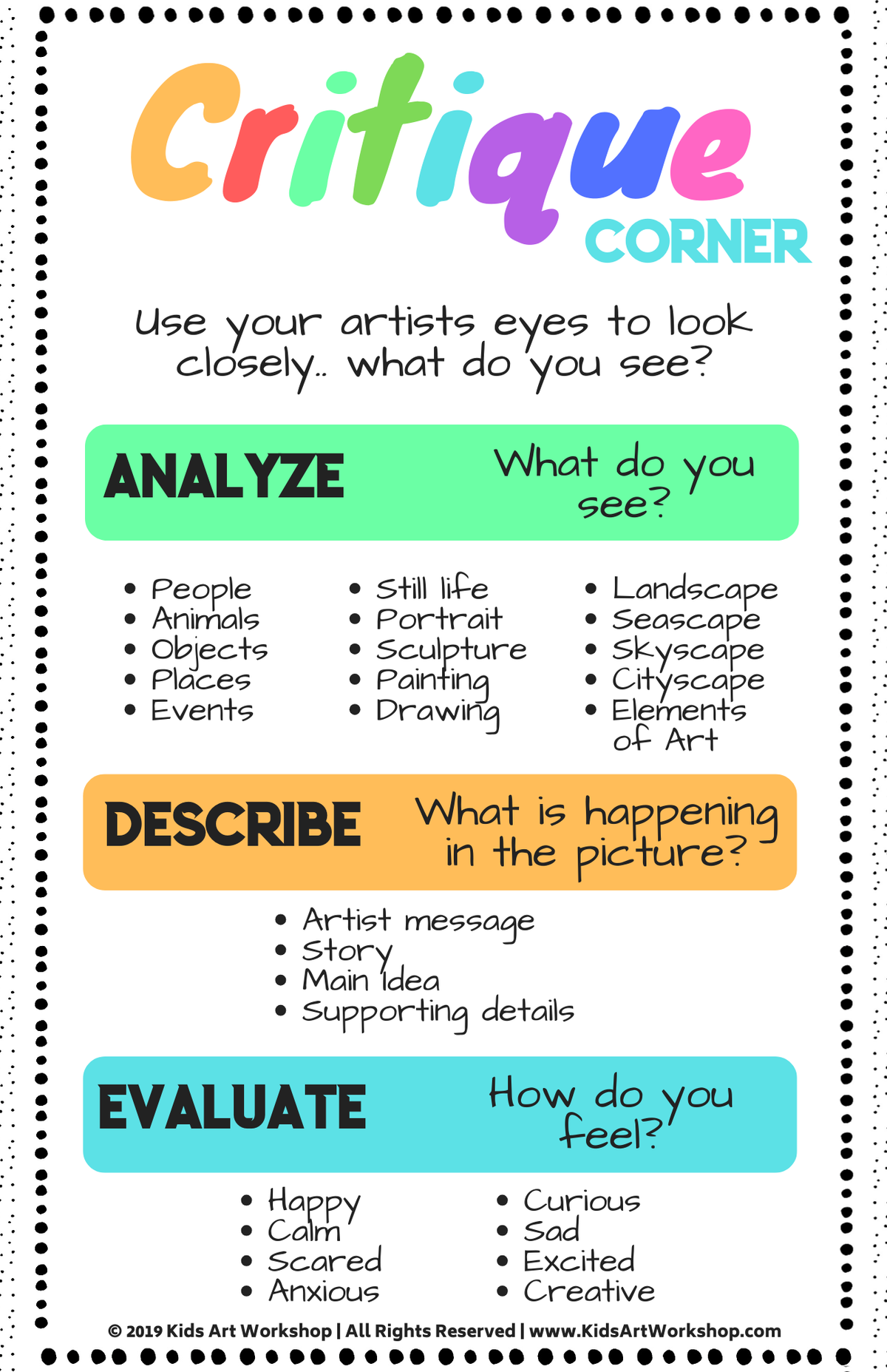 Critique Corner Poster