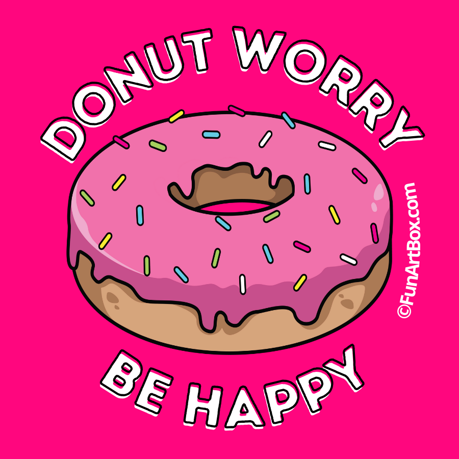 Donut Worry Be Happy Sticker