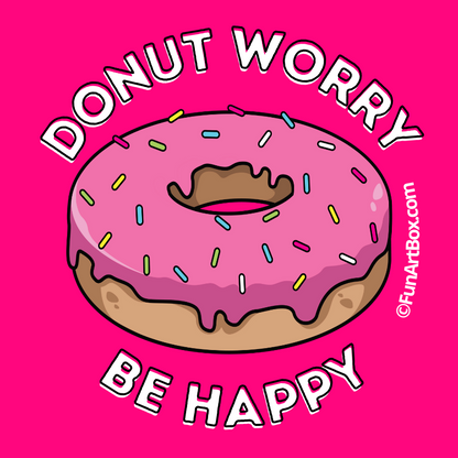 Donut Worry Be Happy Sticker