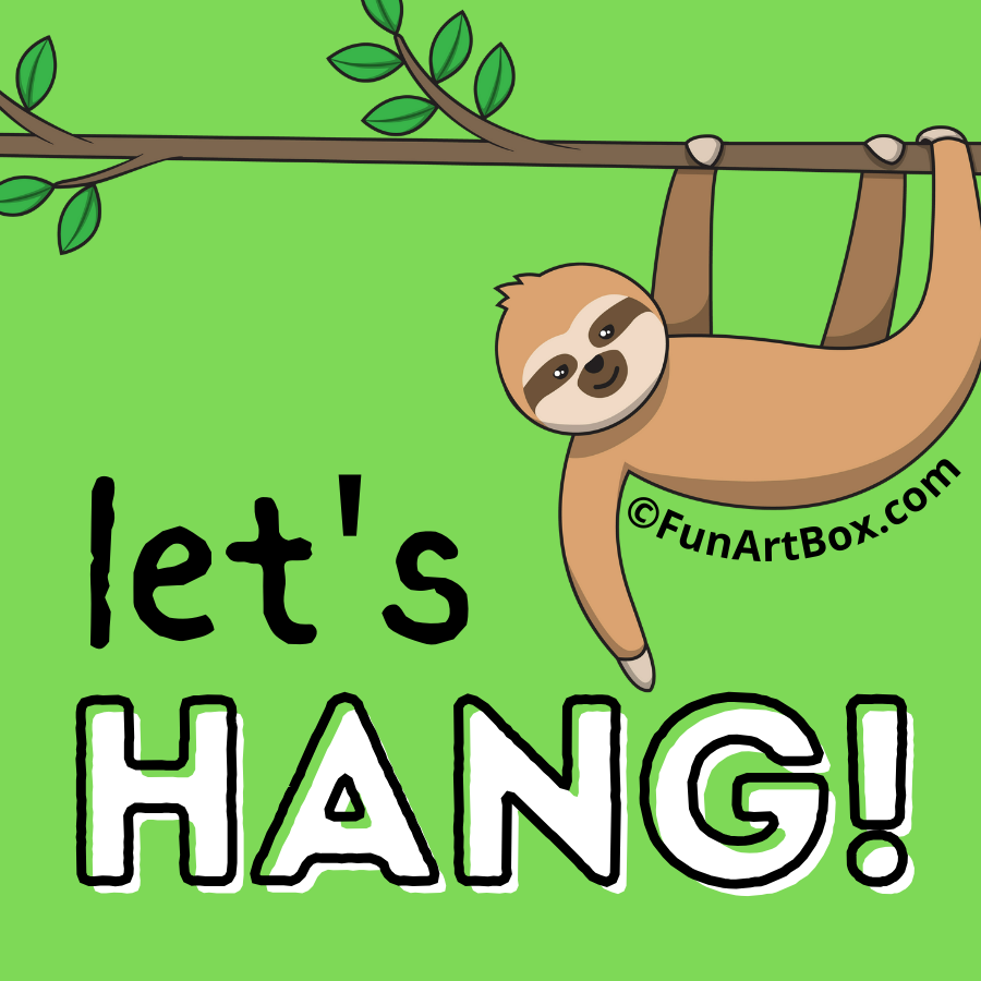 Let's Hang  Sticker