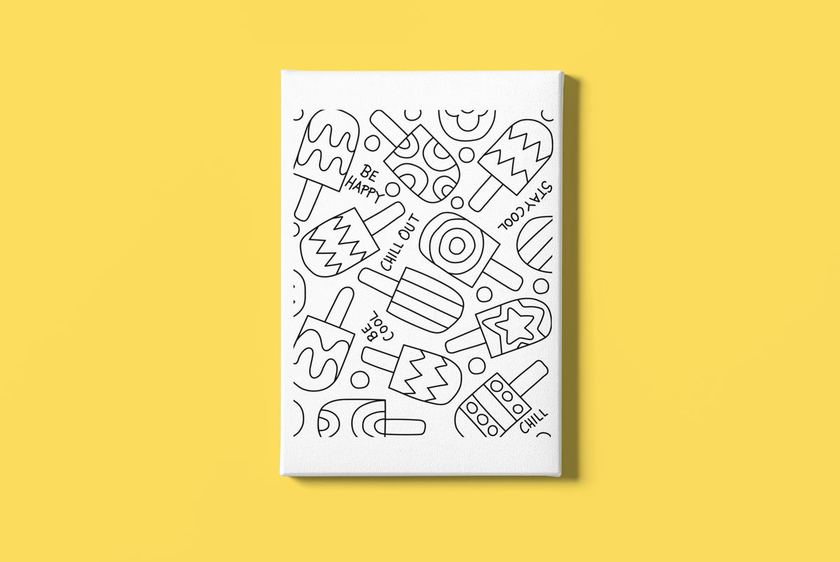 Summer Fun Pre-Printed Canvas