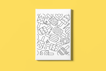 Summer Fun Pre-Printed Canvas