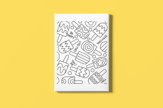 Summer Fun Pre-Printed Canvas