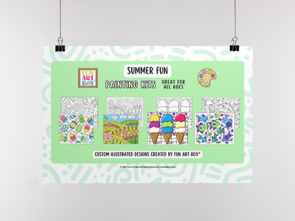 Summer Fun Pre-Printed Canvas