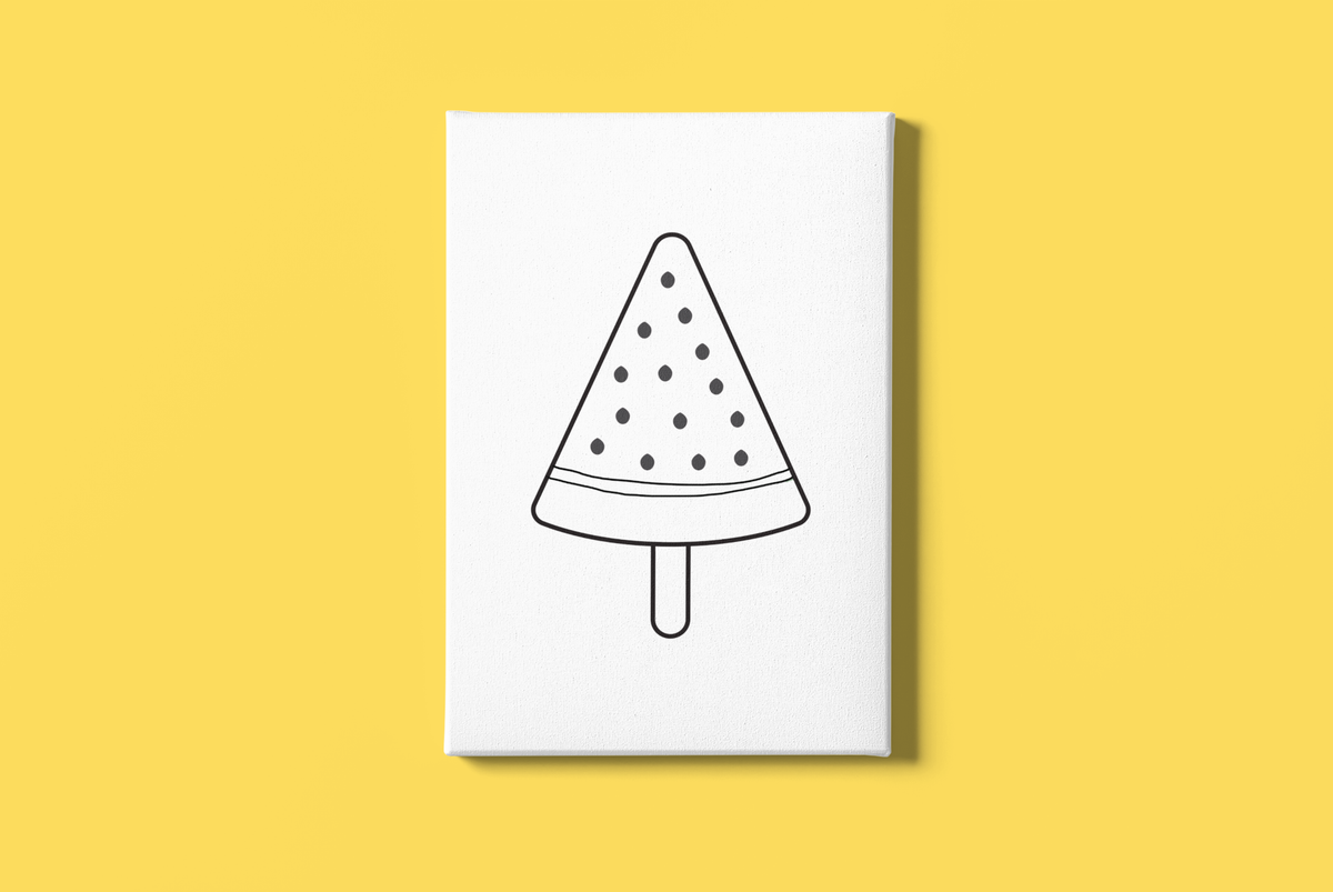 Summer Fun Pre-Printed Canvas