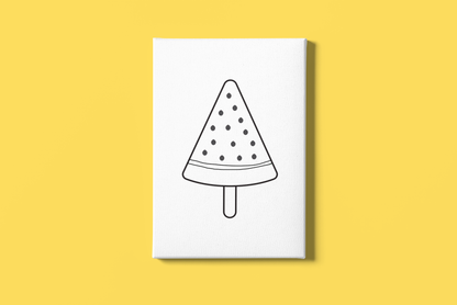 Summer Fun Pre-Printed Canvas
