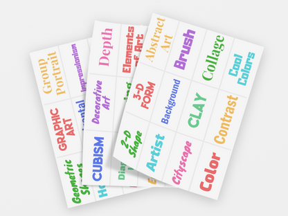 Art Word Wall Poster