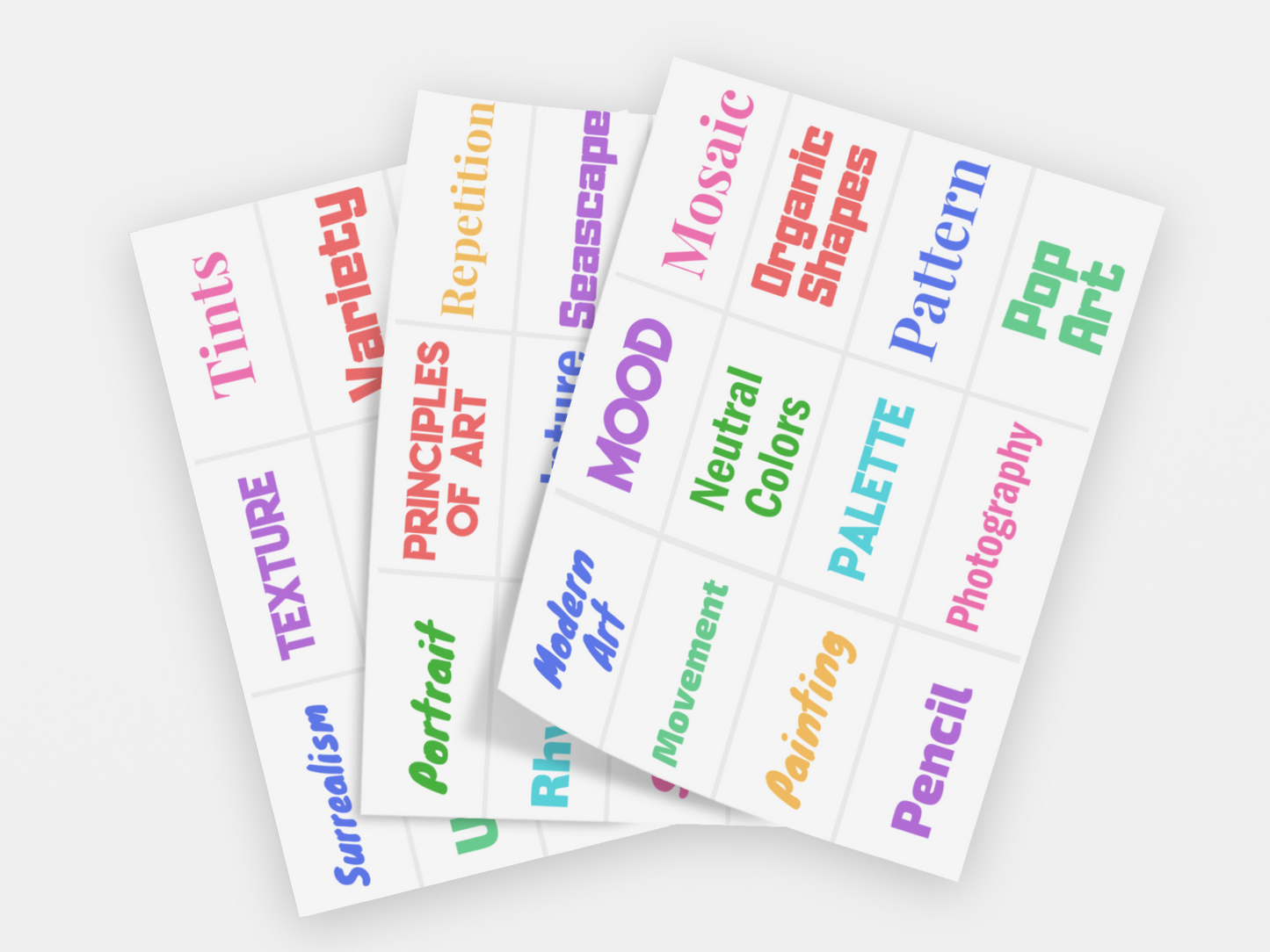 Art Word Wall Poster