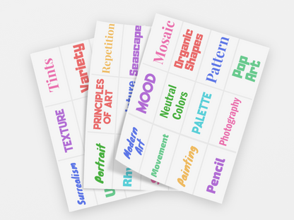 Art Word Wall Poster